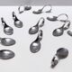 Set of Twelve Steel Serving Spoon by Pinti, Italy, 1980s