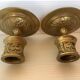Pair of worked brass candlesticks