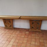 Console en chene blanchi style art deco