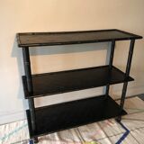 Vintage bamboo black shelf
