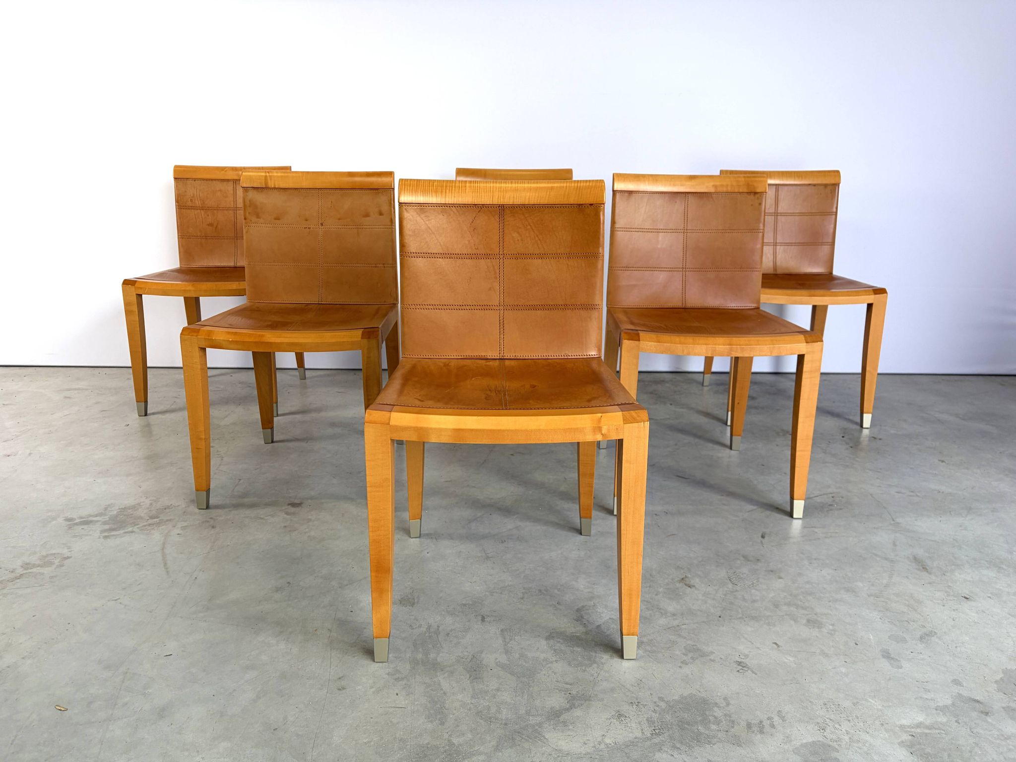 Aro dining chairs by Chi Wing Lo for Giorgetti, Italy - set of 6