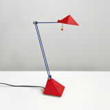 Red desk lamp by lungean & pellmann for brilliant leuchten germany, 1980