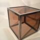 Paire de tables d’appoint cube en plexiglas & acier chromé 1970