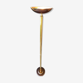 Halogen floor lamp in gilded brass 80