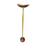Lampadaire halogène en laiton doré années 80