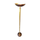 80s gold-plated brass halogen floor lamp