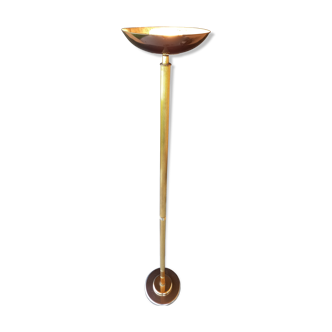 Halogen floor lamp in gilded brass 80