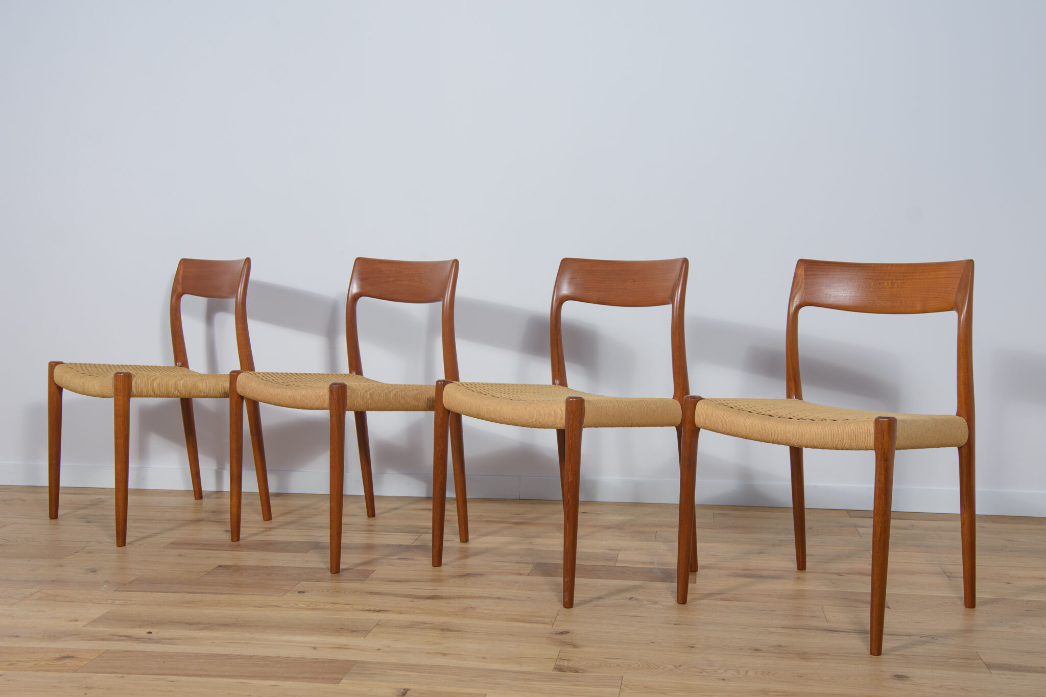 Mid-century dining chairs model 77 by Niels Otto Møller for J.L. Møllers, 1960s, Set of 4