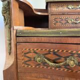 Petit bureau en marqueterie & bronze  (19e siecle)