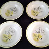 4 deep plates from Badonviller earthenware FB