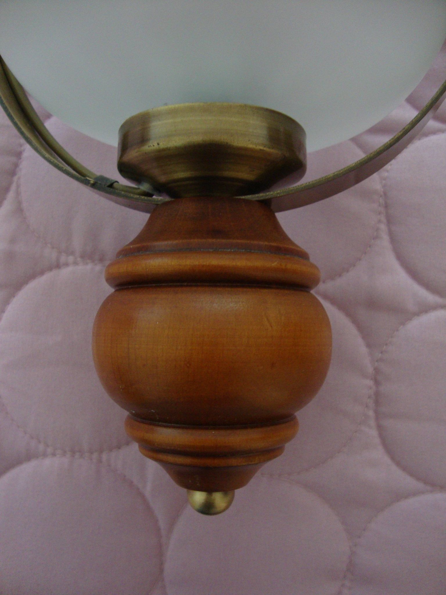 Ancient wood and glass chandelier
