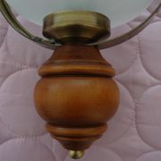 Ancient wood and glass chandelier