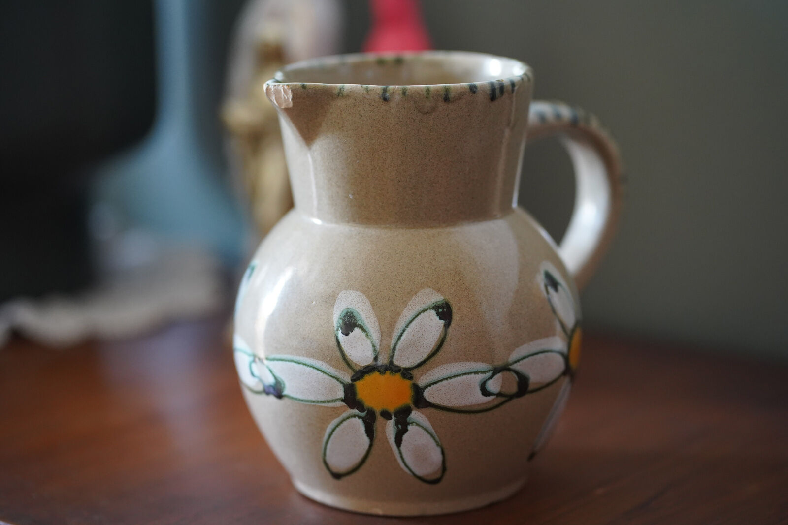 Pretty vintage stoneware decanter