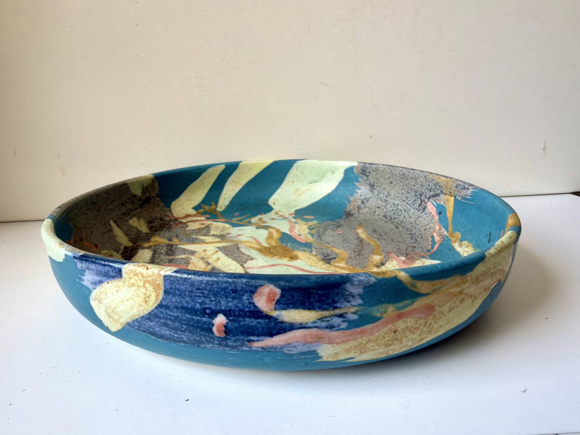 Vintage Danish Ceramic Art Studio Decorative Bowl signed