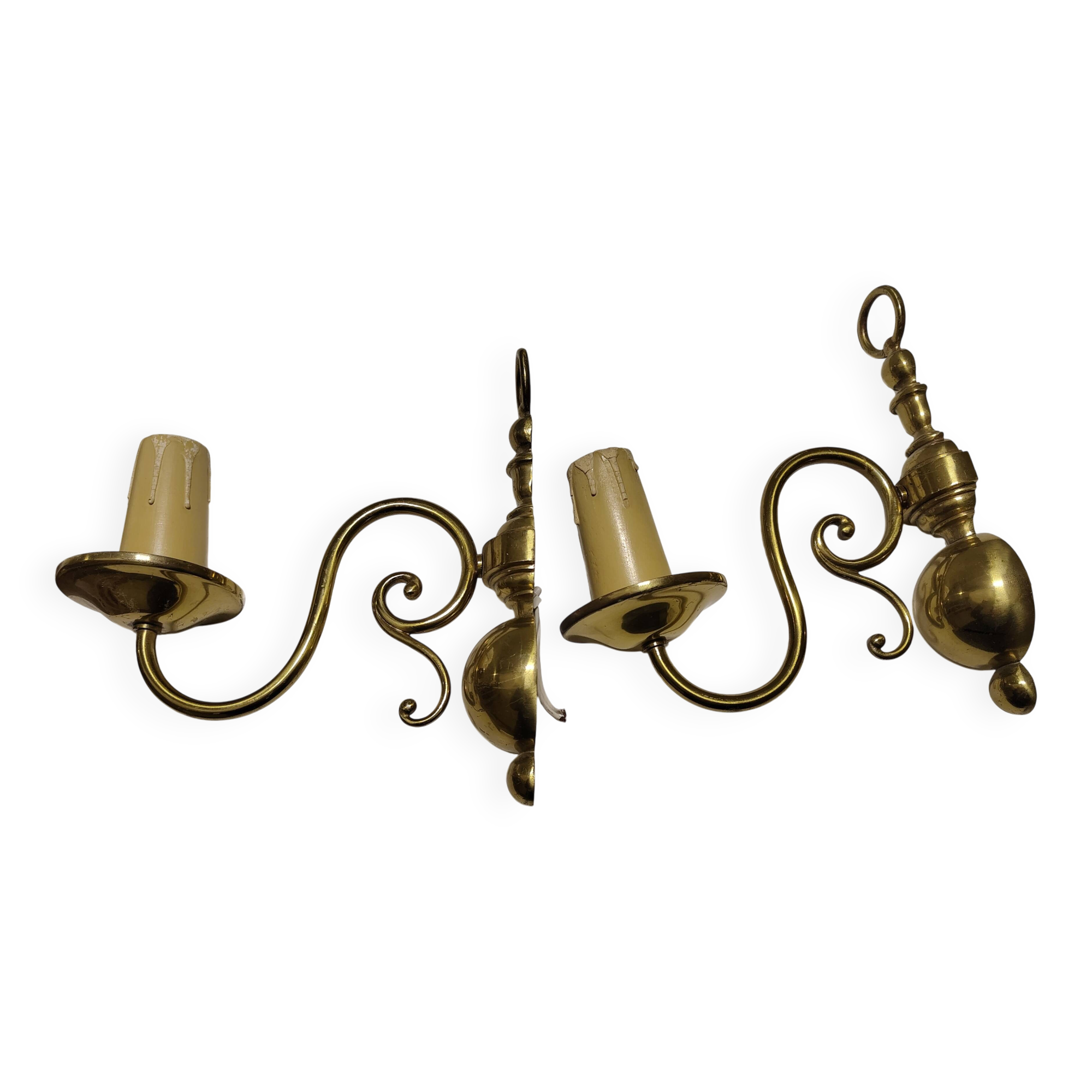 Golden wall sconces