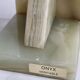 Pair of vintage onyx bookends, 70s, 14.5 cm