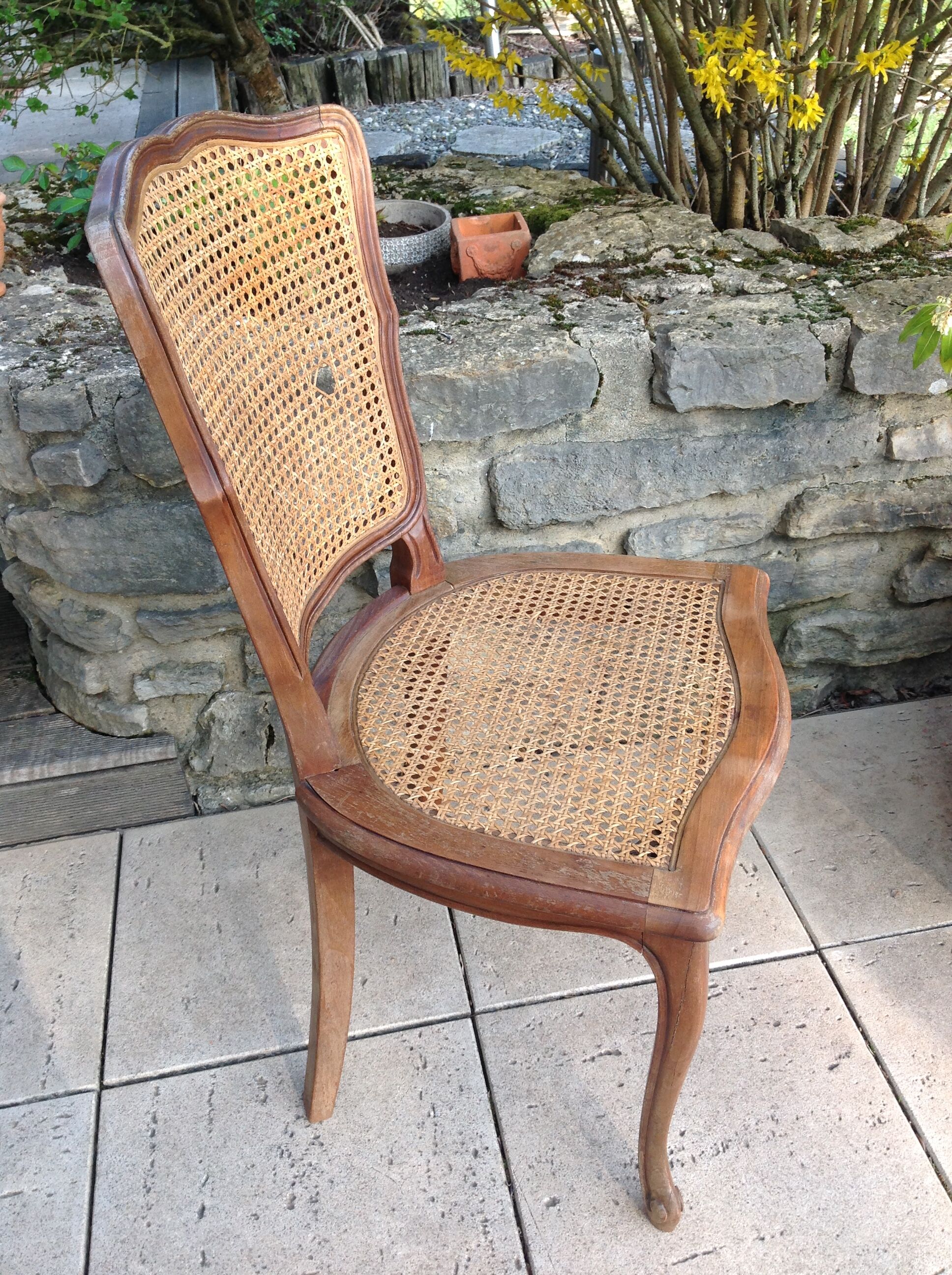 Louis XV style canned chair