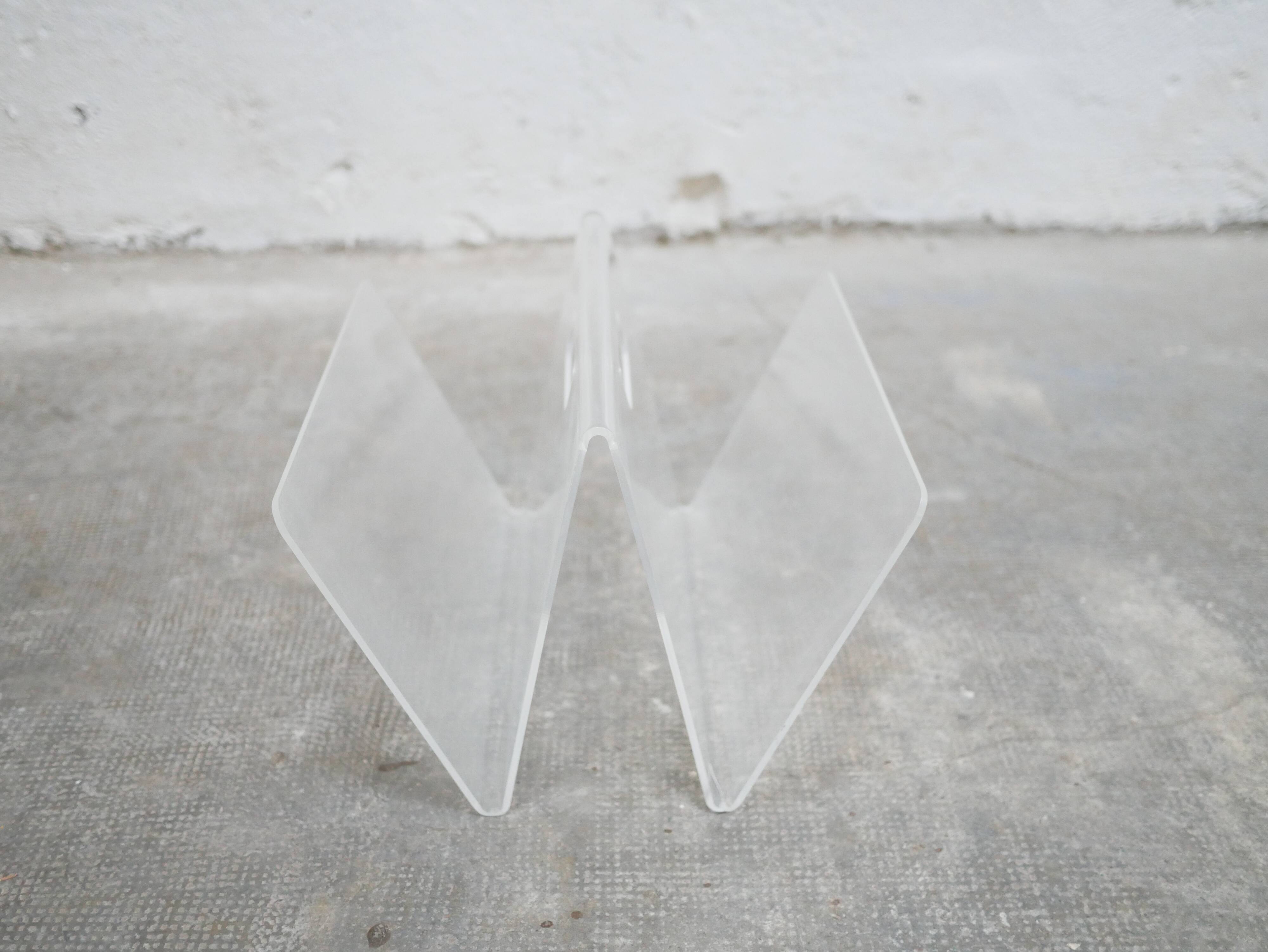 Vintage Plexiglas magazine holder