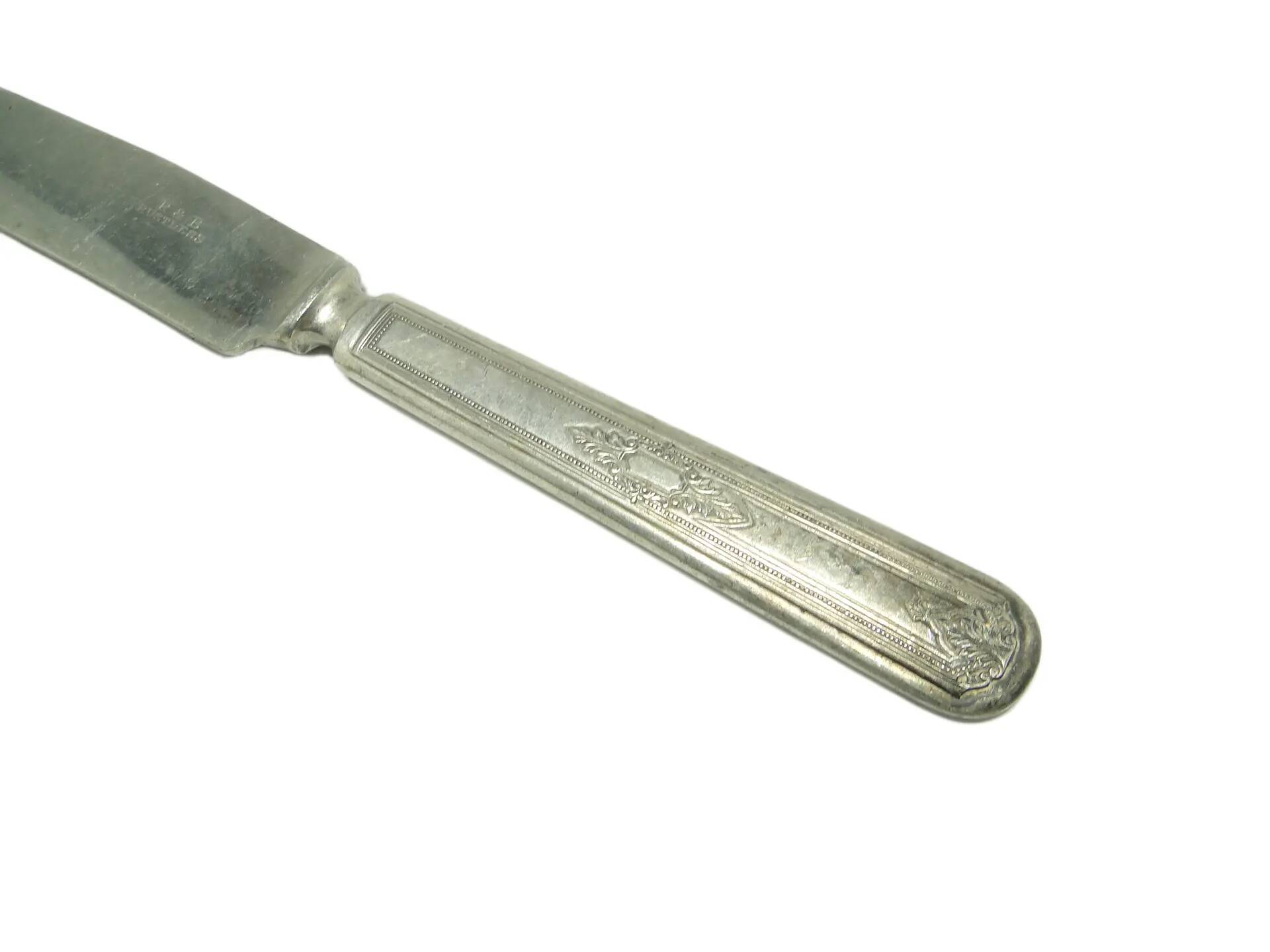 Art Deco bread knife, silver-plated brass, Germany, 1930s