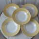 Set of 5 hollow plates Badonviller yellow chick 50-60s