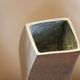 Vintage 2 curved vases Italian design space age 1970s aluminium copper