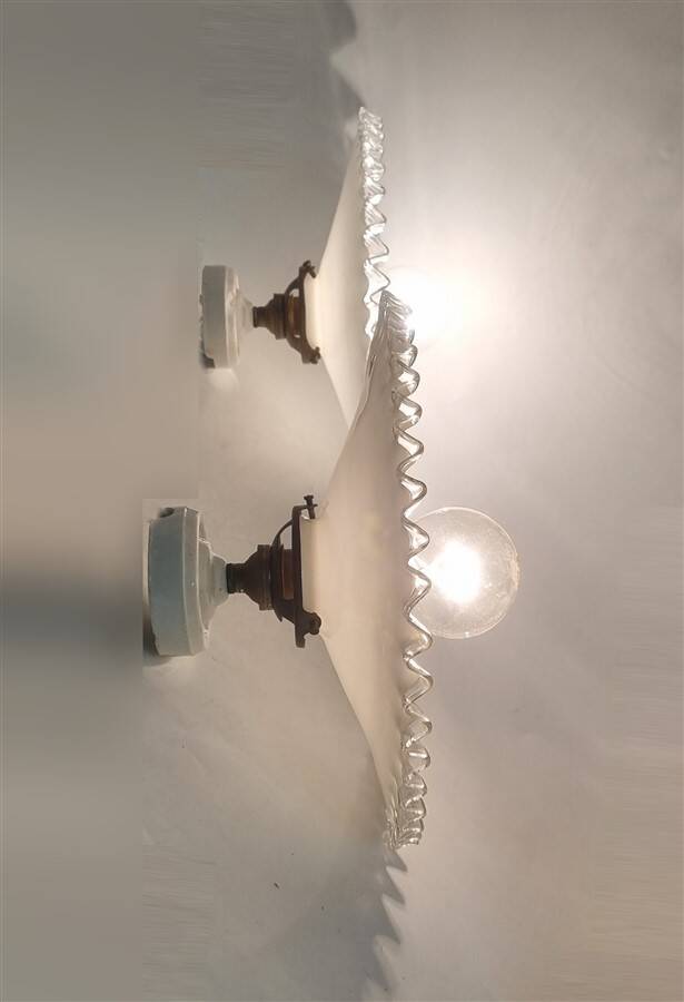 Opaline wall lights