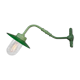 Green gooseneck courtyard wall lamp