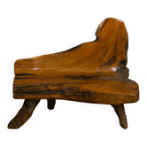 Banc en bois d'olivier et bois flotté, Asie XXe