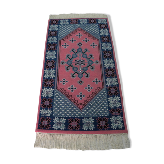 Tapis oriental tunisien en laine  nouée à la main - 100x191