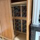 Large vintage Scandinavian wardrobe with 3 sliding doors.