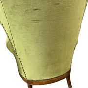 set of 2 vintage green baroque armchairs / armchairs / club chairs