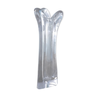 Triangular-based crystal vase