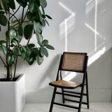 Chaise pliante cannée