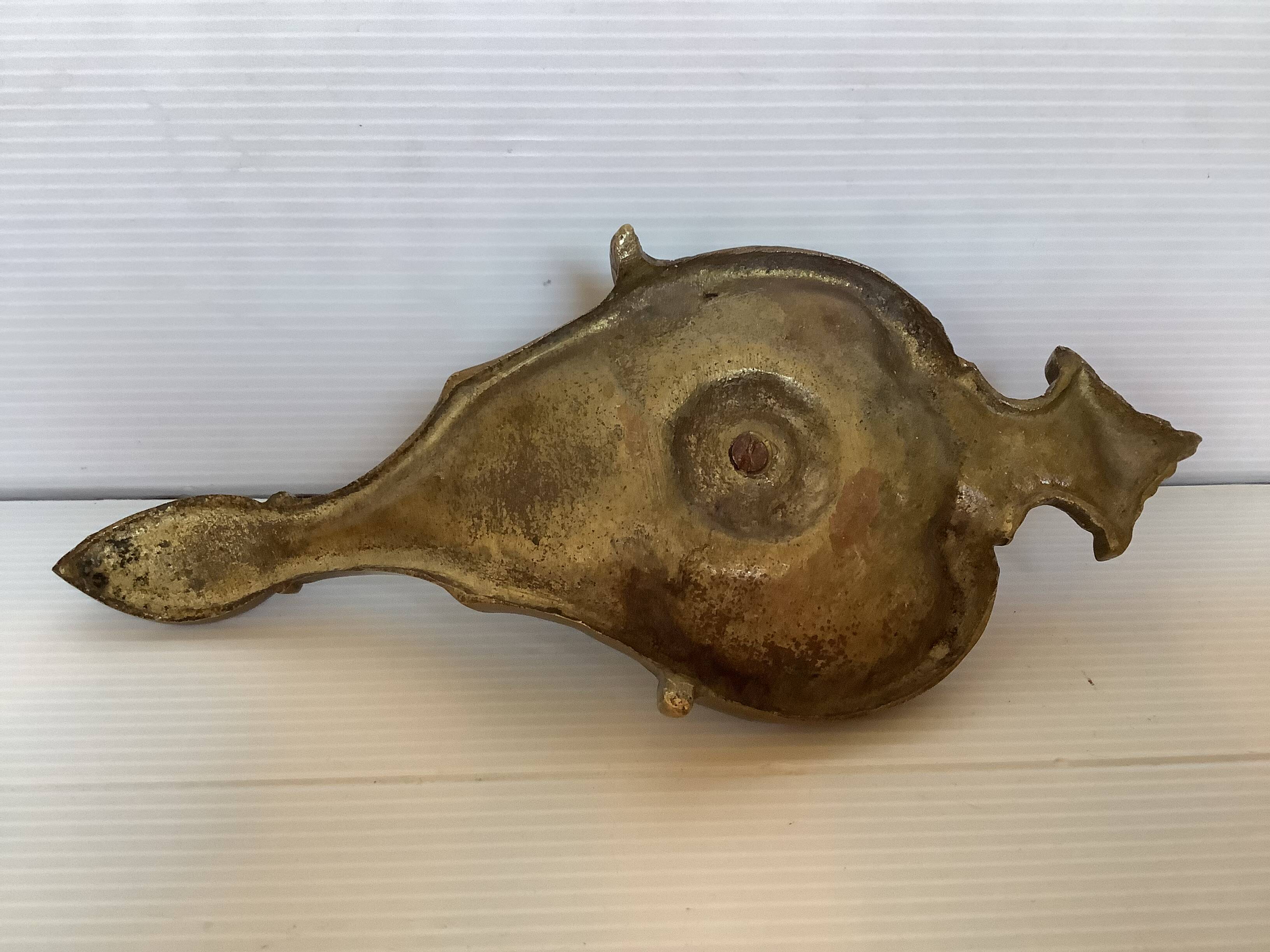 Cave rat brass candle holder