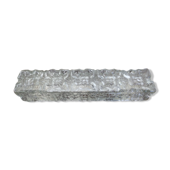Vintage rectangular glass ceiling lamp