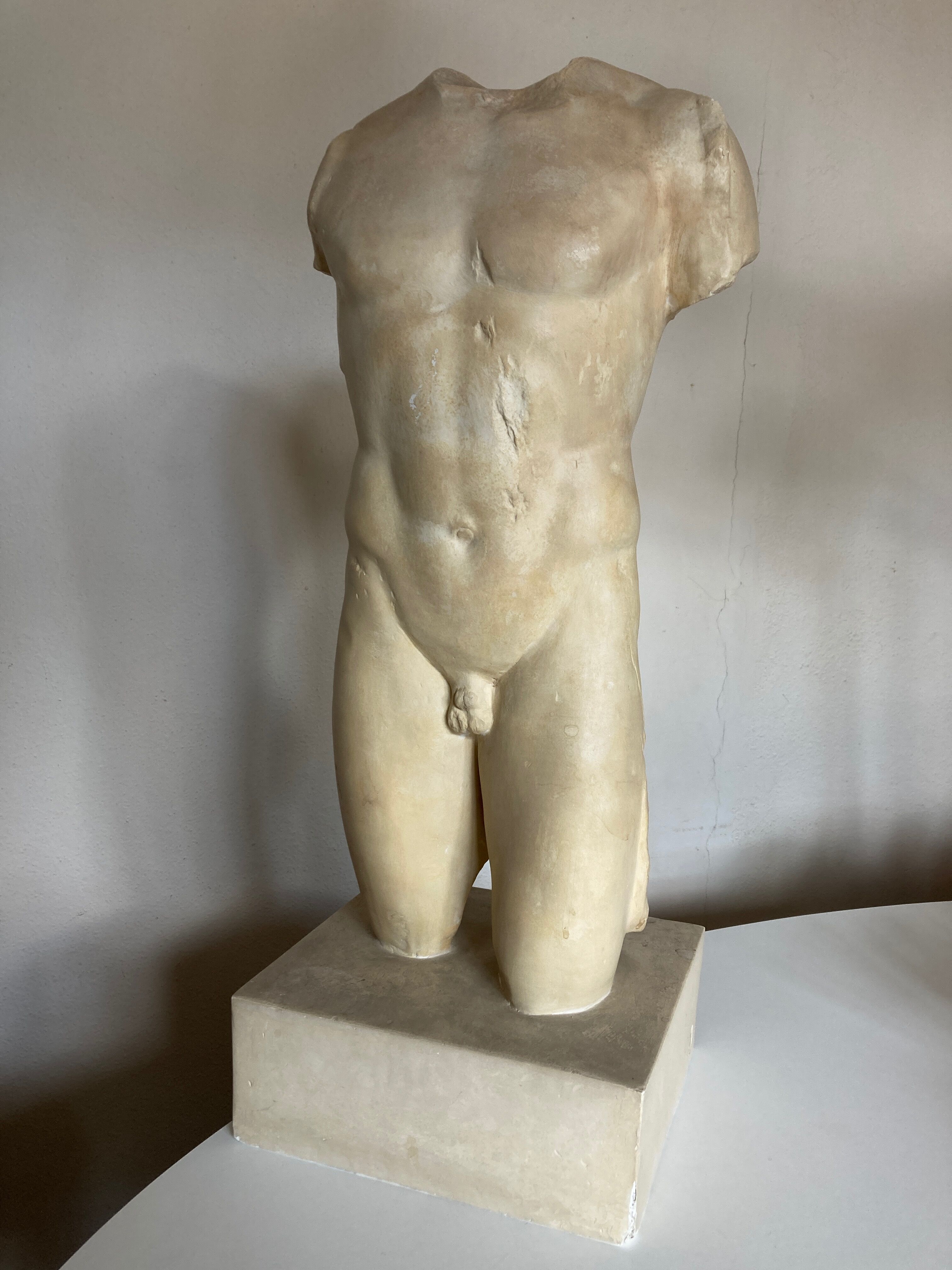 Buste d'Héraclès nu en plâtre XXXL Le Louvre