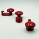 Vintage Modernist Wall Hooks in Burgundy Red by Carlo Bartoli, 1970s Con&Co