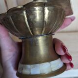 Brass and mother-of-pearl soap holder