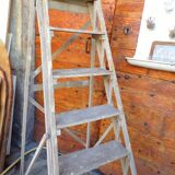 Ancient wooden stepladder