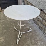 19th century wrought iron garden bistro pedestal table