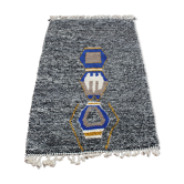 Berber carpet chiné black and white 197x303cm