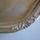 Flat basket cup in silver metal