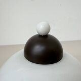 Vintage brown and white wall lamp sconce , 1970s