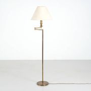 1980s patinated brass reading lamp