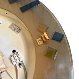 Wall/ceiling light in colored glass