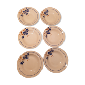 Suite of 6 Hollow Plates Badonvillers