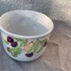 Cache pot glazed ceramic slip vintage fruits