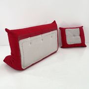 Togo 3-seater with red ottoman by Michel Ducaroy for Ligne Roset, 1970.