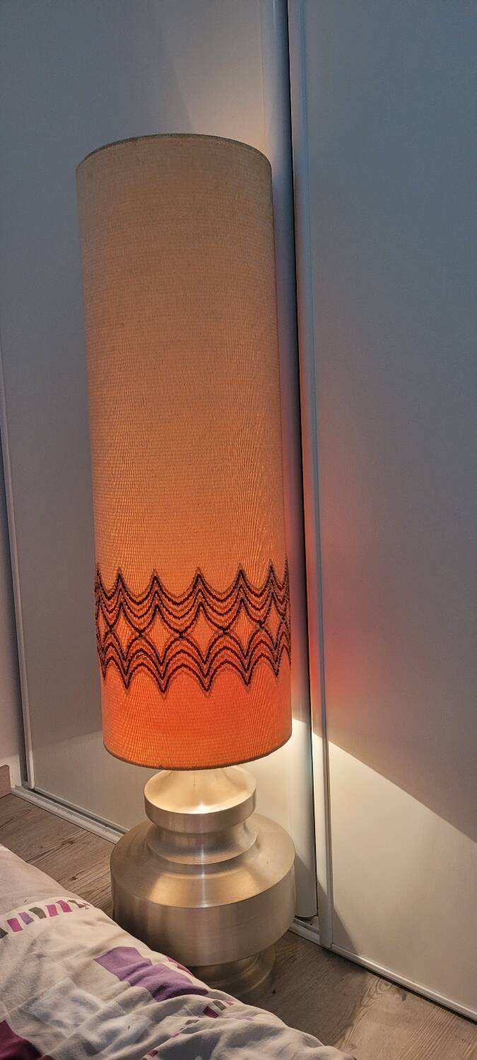 Vintage aluminum table lamp