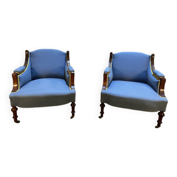 Paire de fauteuils - bergères époque Napoléon III